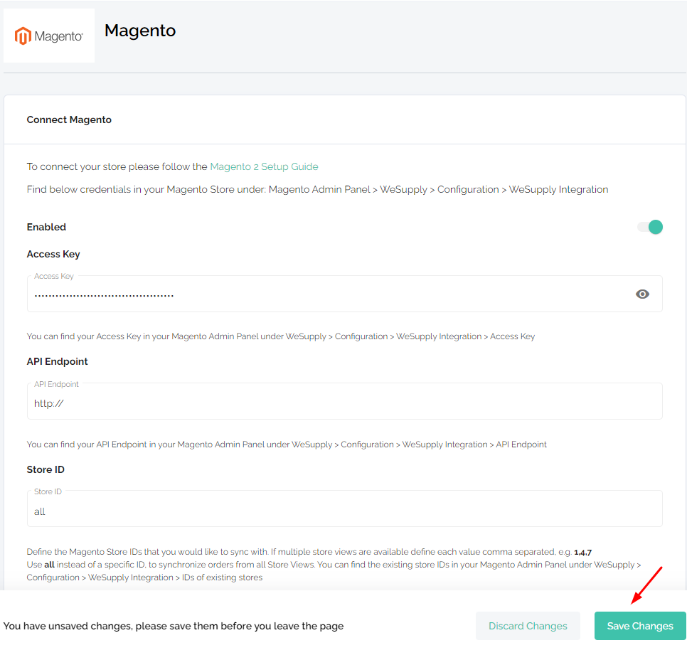 Multi  Account Connector For Magento 2