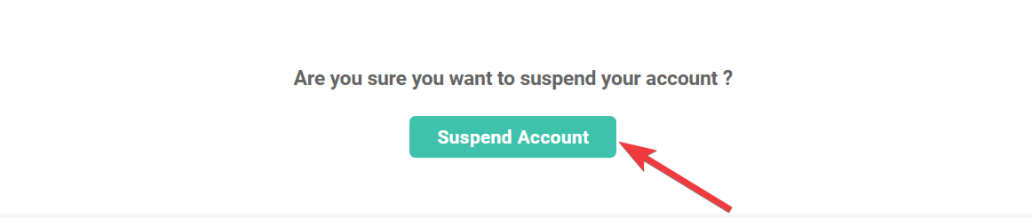suspend account confirmation