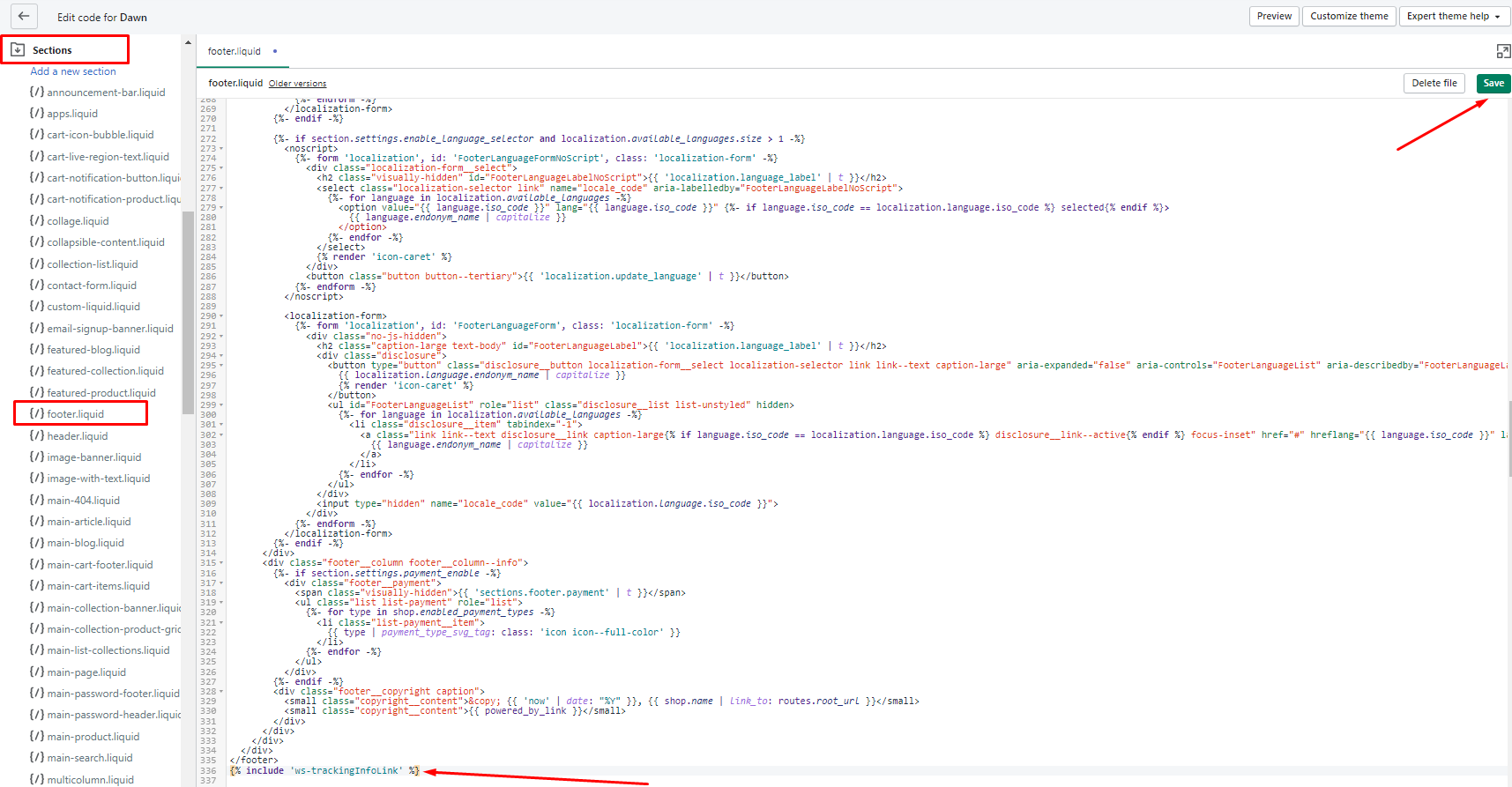 WeSupply Tracking Link Configuration