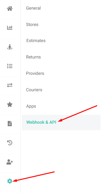 settings webhook API